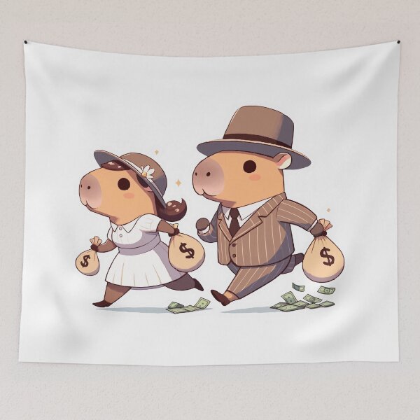 Item preview, Toronto - High Park Capybaras Bonnie & Clyde V2 designed and sold by nostalgiapress.