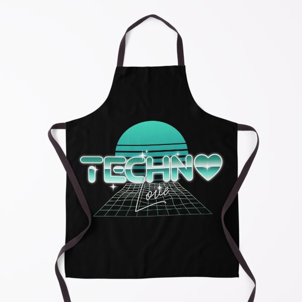 Artikelvorschau, TECHNO – Synthwave Heart Grid (Teal) entworfen und verkauft von Discothreadz.