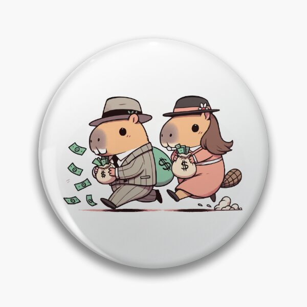 Item preview, Toronto - High Park Capybaras Bonnie & Clyde V3 designed and sold by nostalgiapress.