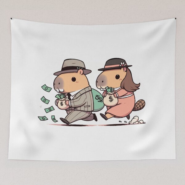 Item preview, Toronto - High Park Capybaras Bonnie & Clyde V3 designed and sold by nostalgiapress.