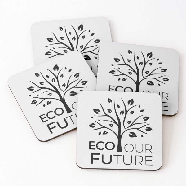 Item preview, ECO OUR FUTURE: A Modern Tree-Inspired Call to Action in Black and White designed and sold by SplashTastic.
