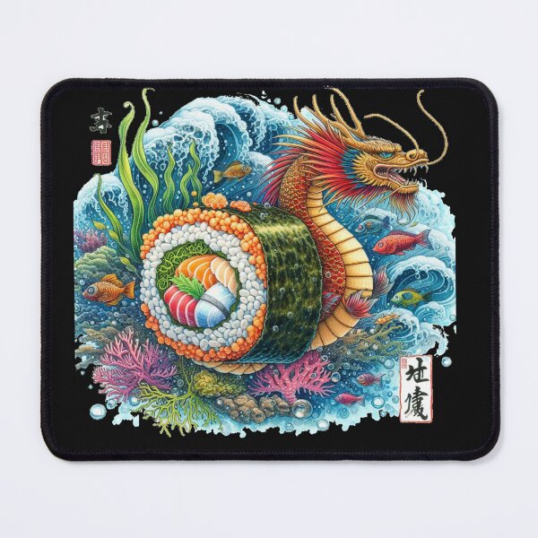 Item preview, Large Dragon Sushi Classic T-Shirt designed and sold by Elouk.