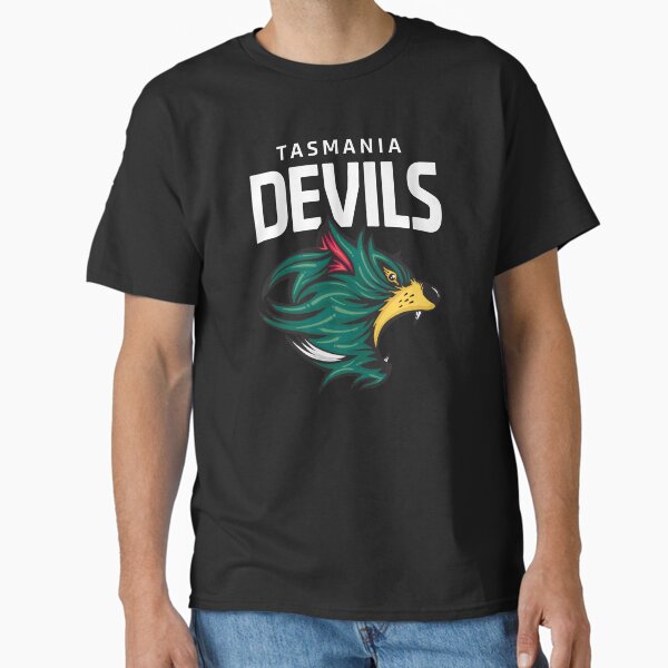 Artikel-Vorschau von Weißer Schriftzug des Tasmania Devils Football Club, designt und verkauft von LAMEBOYO.