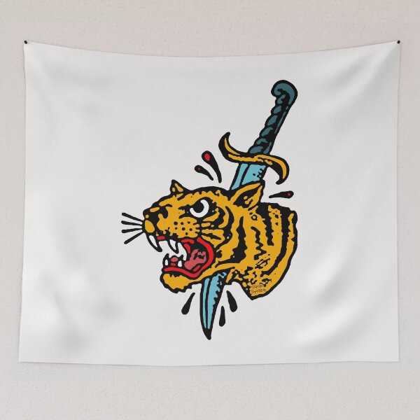 Item preview, Tiger; Russian Prison Tattoo; Hardcore Style; designed and sold by StickerApe.