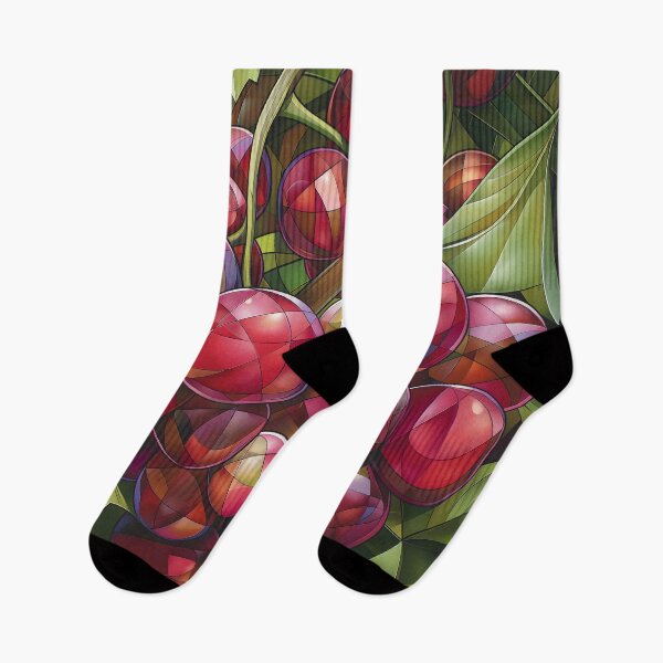 Item preview, Cubist Vineyard: A Mosaic of Purple and Green designed and sold by unimuse.