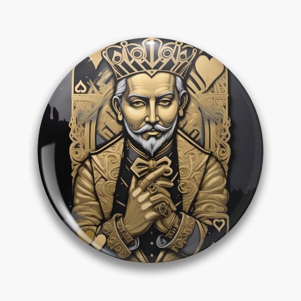 Item preview, Older King of Hearts #2 in Gold on Black designed and sold by Serge Averbukh Art Studio.