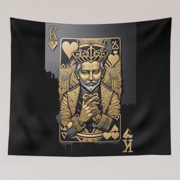 Item preview, Older King of Hearts #2 in Gold on Black designed and sold by Serge Averbukh Art Studio.