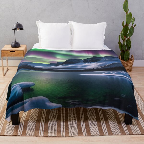 Item preview, Northern Lights Over Winter Lake designed and sold by PhrozenPhotos.