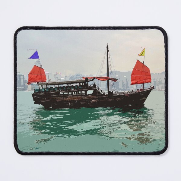Item preview, Hong Kong Junk Boat designed and sold by NixPostcards.