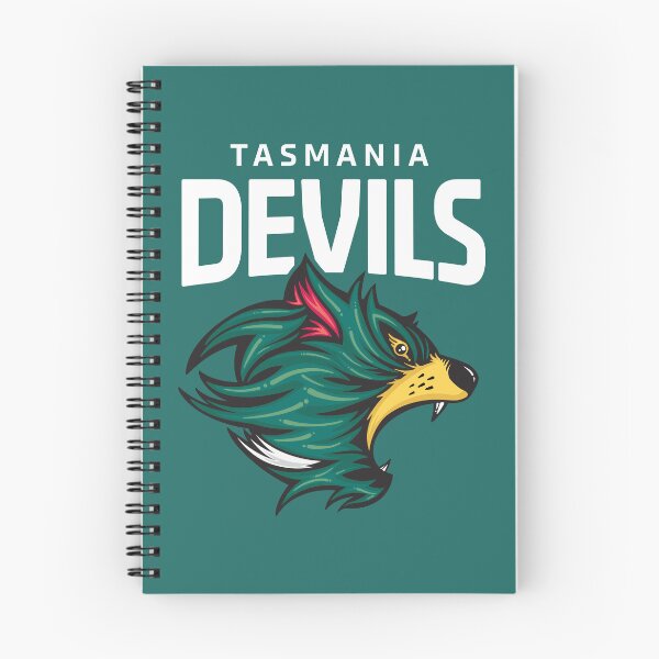 Artikelvorschau, Weißer Schriftzug des Tasmania Devils Football Club entworfen und verkauft von LAMEBOYO.