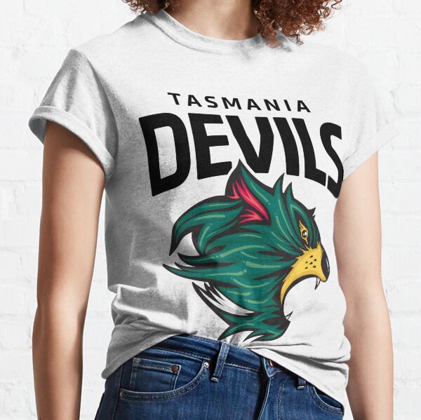 Artikel-Vorschau von Tasmania Devils Football Club schwarzer Schriftzug, designt und verkauft von LAMEBOYO.