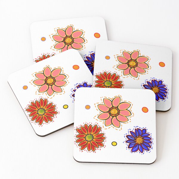 Item preview, Chrysanthemum Retro 60s and 70s flower power pattern - groovy flowers designed and sold by Artonmytee.