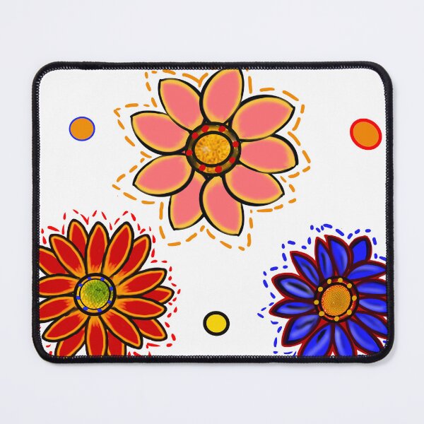 Item preview, Chrysanthemum Retro 60s and 70s flower power pattern - groovy flowers designed and sold by Artonmytee.