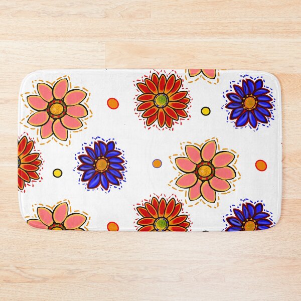 Item preview, Chrysanthemum Retro 60s and 70s flower power pattern - groovy flowers designed and sold by Artonmytee.