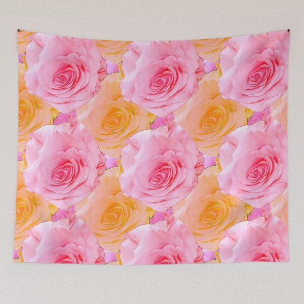 Item preview, Stunning Pink Yellow Orange Roses Photography designed and sold by Victoria Rose.