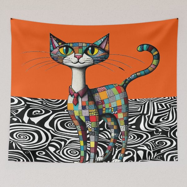 Item preview, Patchwork Purr-spective designed and sold by ramboe.