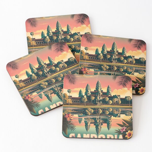 Item preview, Cambodia Angkor Wat vintage travel designed and sold by LoveLabDesign.