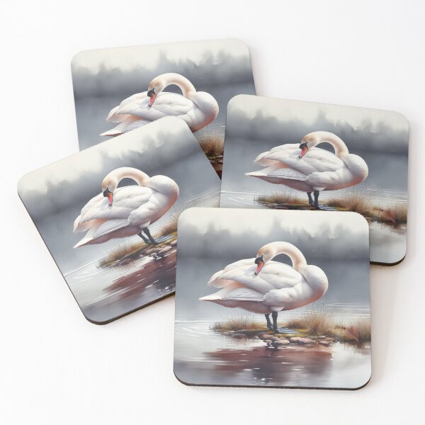Item preview, Elegance in Motion: A Mute Swan Preening Its Feathers designed and sold by The Digital Compass.