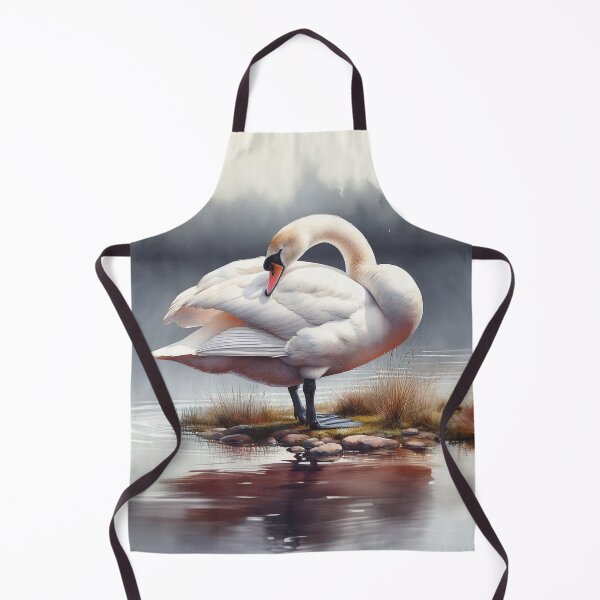 Item preview, Elegance in Motion: A Mute Swan Preening Its Feathers designed and sold by The Digital Compass.