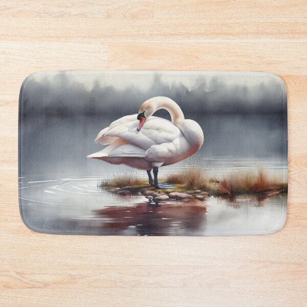 Item preview, Elegance in Motion: A Mute Swan Preening Its Feathers designed and sold by The Digital Compass.