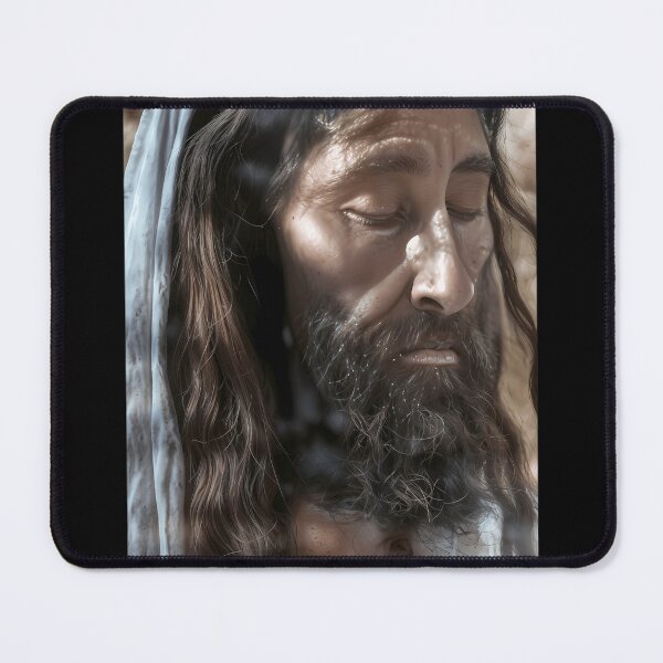 Item preview, Illuminated Holy Contemplation A Nighttime Jesus Portrait designed and sold by MarcelBaron.
