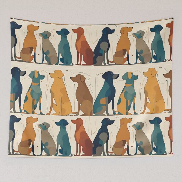 Item preview, Dogs in rows seamless pattern designed and sold by VickyJo111.