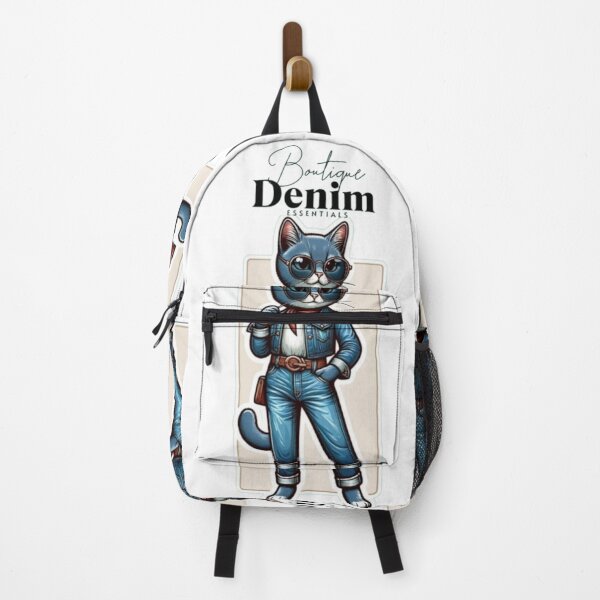 Item preview, Denim Dressed Cat with Sunglasses Sticker designed and sold by JediKittenWars.