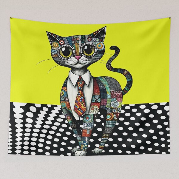 Item preview, Patchwork Purr-spective 3 designed and sold by ramboe.
