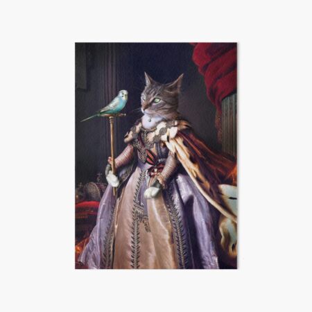 Cat and Budgie Portrait - Big Cat and Cyril Art Board Print
