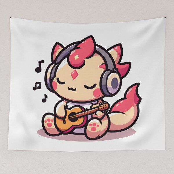Item preview, Kawaii Precious Cerberus With Headphones designed and sold by CanvasCutie.