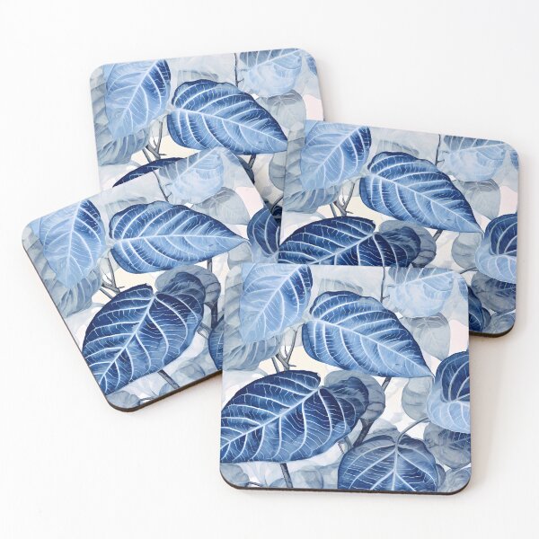 Item preview, blue leaves designed and sold by haroulita.
