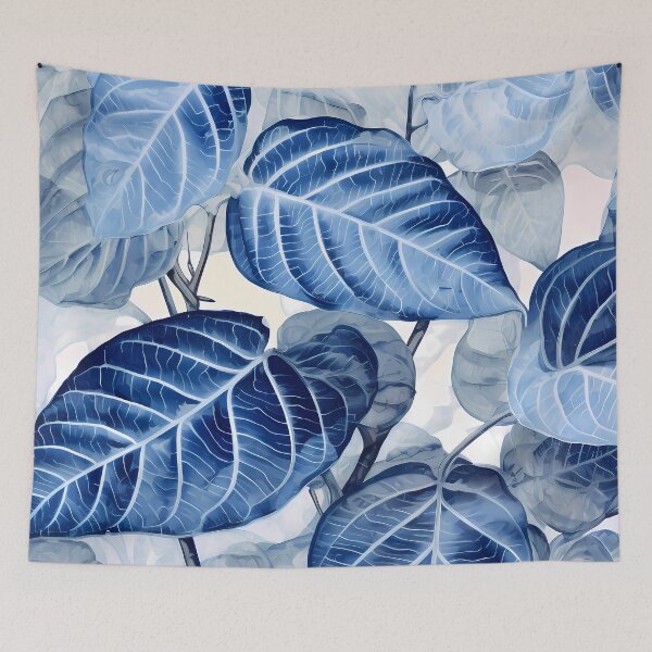 Item preview, blue leaves designed and sold by haroulita.