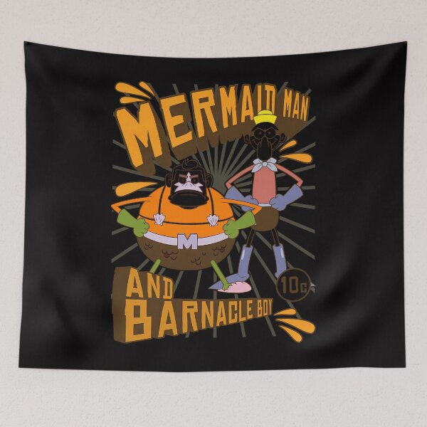 Item preview, SpongeBob SquarePants Mermaid Man And Barnacle Boy designed and sold by PinabCouturier.