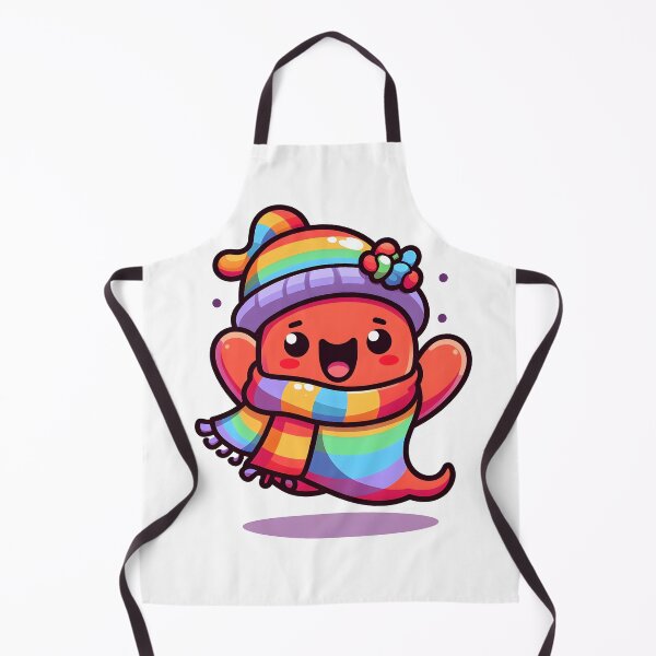 Artikelvorschau, Kawaii lebhafter Dämon: Trägt einen Regenbogenschal und eine Mütze entworfen und verkauft von CanvasCutie.