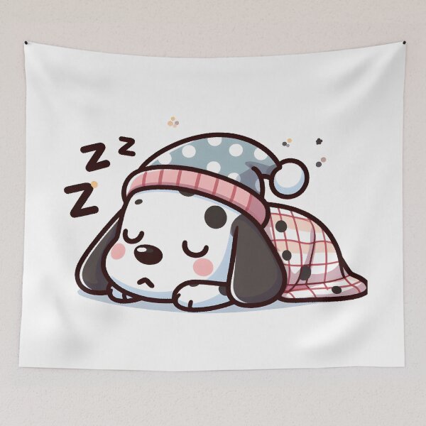 Item preview, Kawaii Dalmatian With Nightcap designed and sold by CanvasCutie.