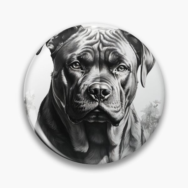 Item preview, Black and white Cane Corso pencil drawing designed and sold by Pencil-Art.
