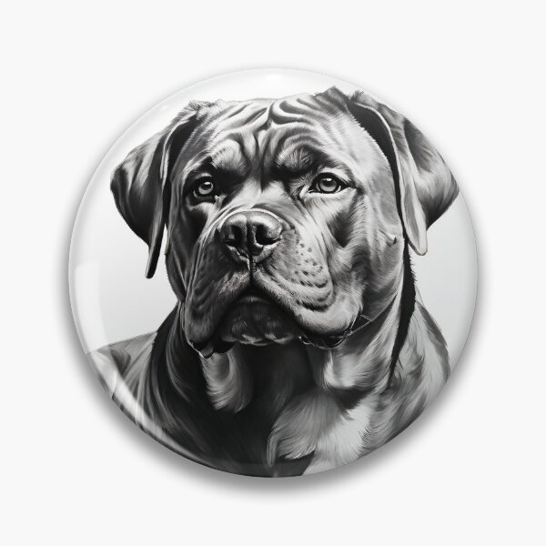 Item preview, Black and white Cane Corso pencil drawing designed and sold by Pencil-Art.