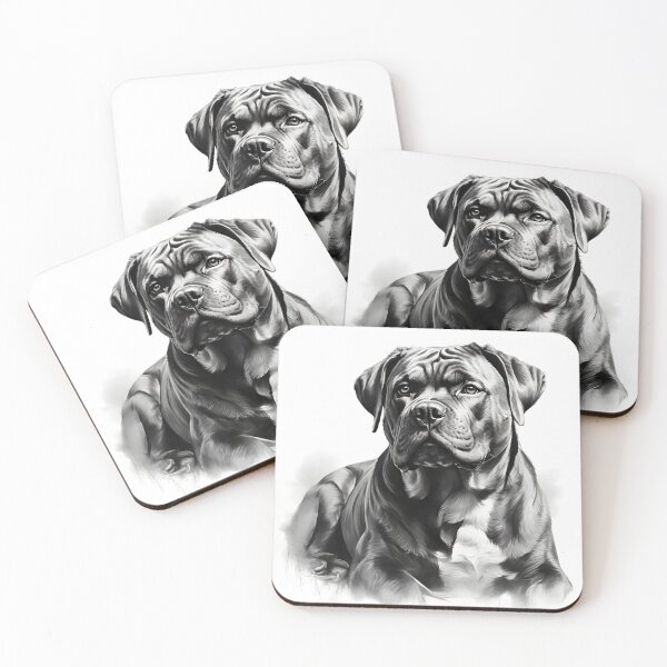 Item preview, Black and white Cane Corso pencil drawing designed and sold by Pencil-Art.
