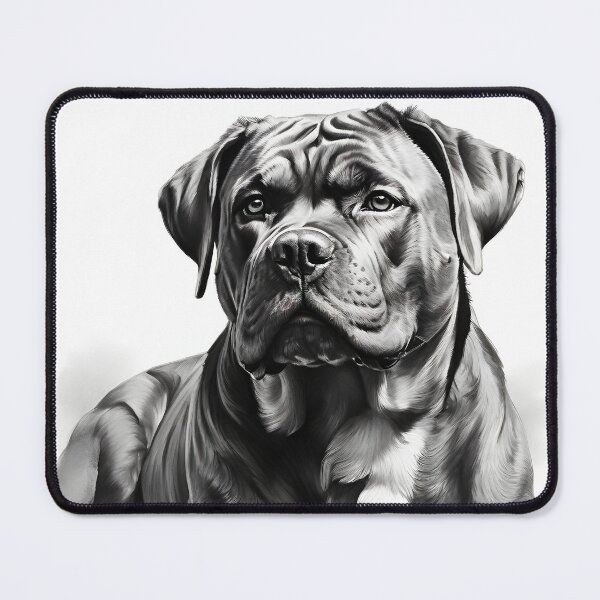 Item preview, Black and white Cane Corso pencil drawing designed and sold by Pencil-Art.