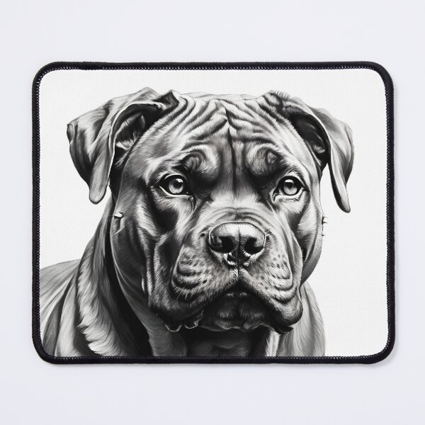 Item preview, Black and white Cane Corso pencil drawing designed and sold by Pencil-Art.