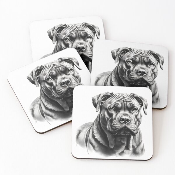 Item preview, Black and white Cane Corso pencil drawing designed and sold by Pencil-Art.