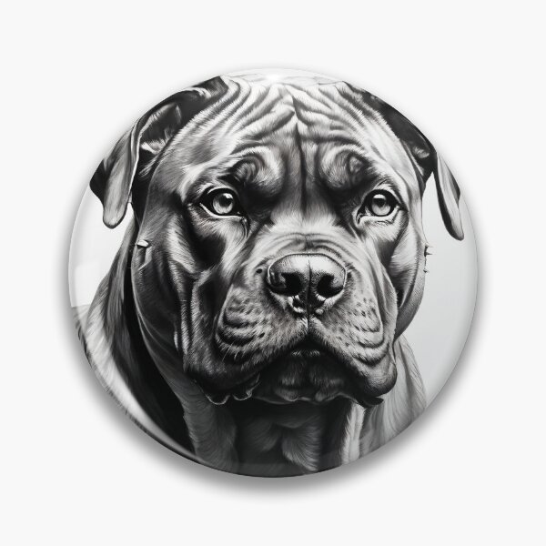 Item preview, Black and white Cane Corso pencil drawing designed and sold by Pencil-Art.