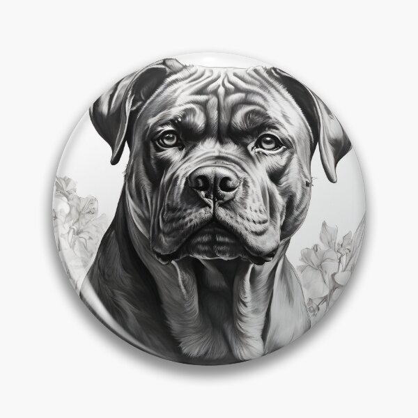 Item preview, Black and white Cane Corso pencil drawing designed and sold by Pencil-Art.