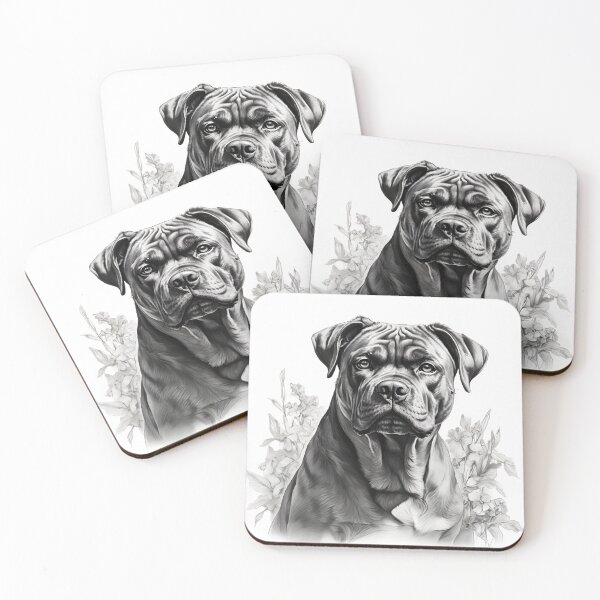 Item preview, Black and white Cane Corso pencil drawing designed and sold by Pencil-Art.