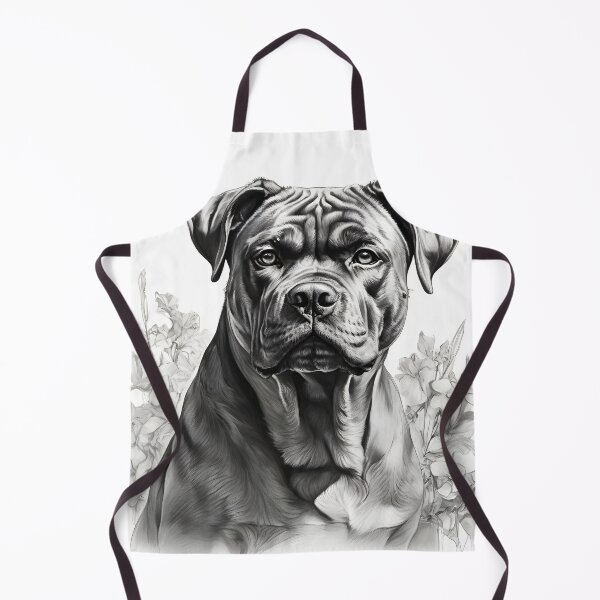 Item preview, Black and white Cane Corso pencil drawing designed and sold by Pencil-Art.