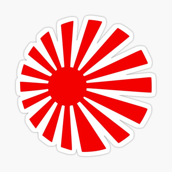 Made In Japan Rising Sun Sticker | Select Size | Outdoor Durable JDM Flag