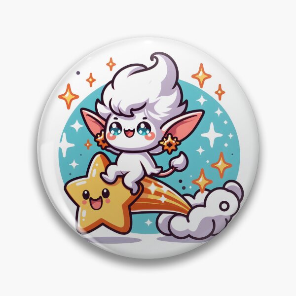 Item preview, Kawaii Dynamic Imp With Sparkly Earrings designed and sold by CanvasCutie.