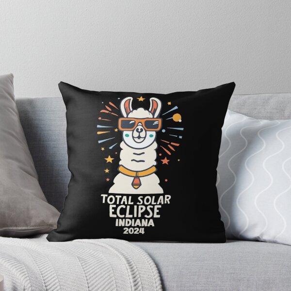 Item preview, Indiana 2024 Solar Eclipse with a cool Llama designed and sold by EmeraldeaArt.