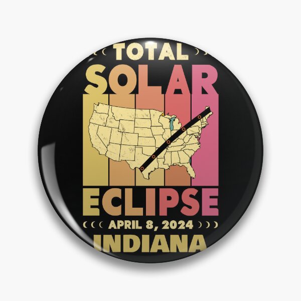 Artikelvorschau, Totale Sonnenfinsternis in Indiana mit MAP – in Sonnentönen 2024, 8. April entworfen und verkauft von EmeraldeaArt.