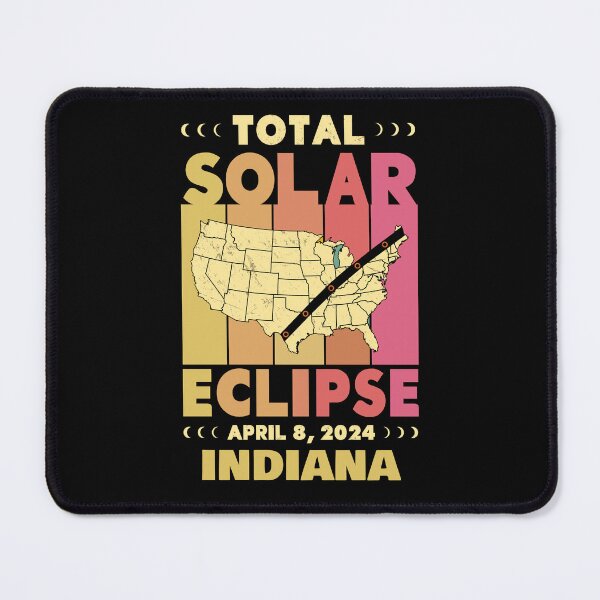 Item preview, Indiana Total Solar Eclipse with MAP - in Sun Hues 2024 April 8 designed and sold by EmeraldeaArt.